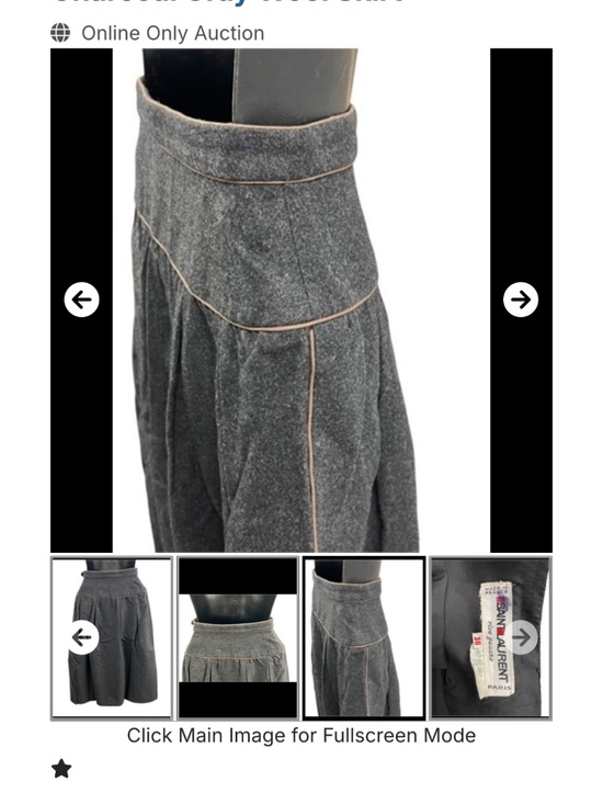 Vintage Saint Laurent wool skirt - Picture 5 of 6